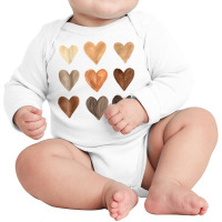 Diversity Heart Skin Tones Black Pride Kindness Melanin Gift T Shirt Long Sleeve Baby Bodysuit | Artistshot