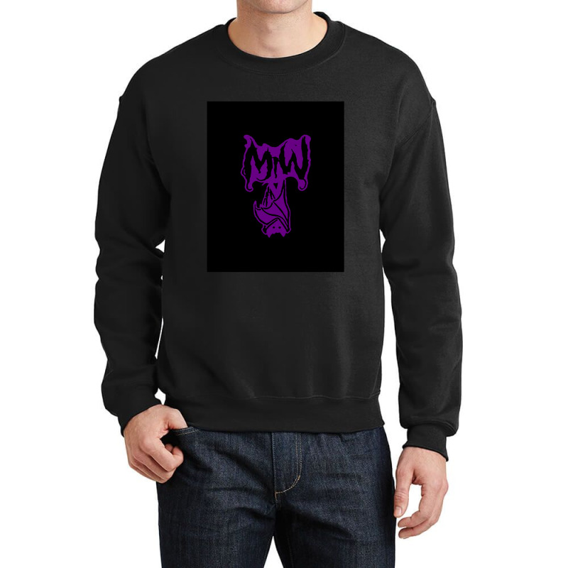 Bat Purple Motionless Crewneck Sweatshirt | Artistshot