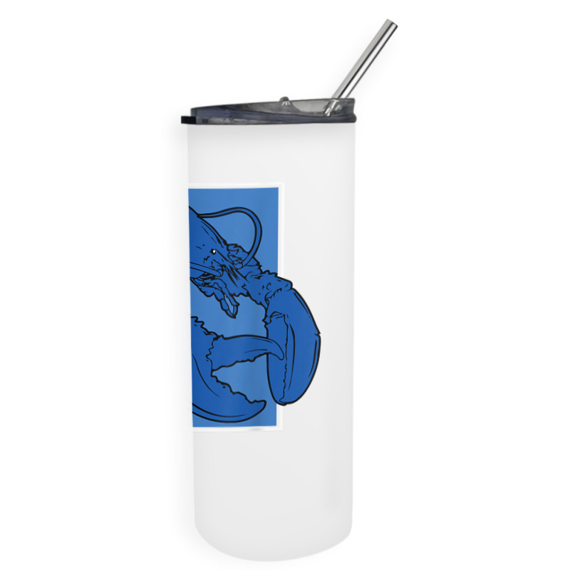 Funny Jumpscare Lobster Meme Blue Crustacean T Shirt Skinny Tumbler | Artistshot