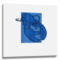 Funny Jumpscare Lobster Meme Blue Crustacean T Shirt Metal Print Square | Artistshot