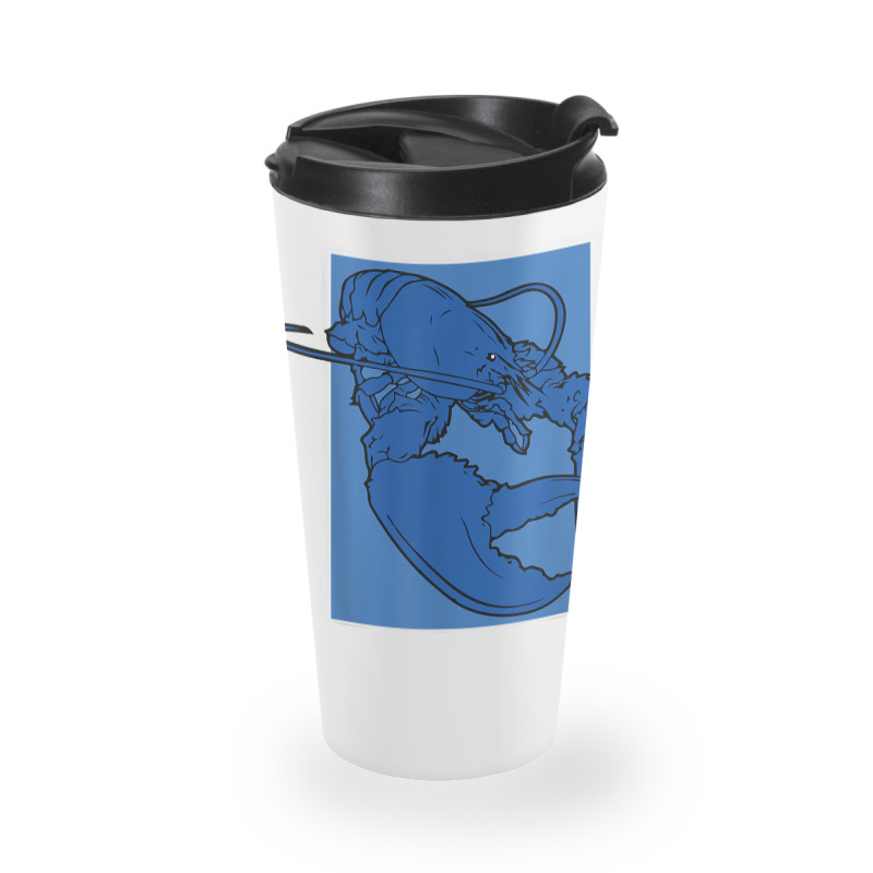 Funny Jumpscare Lobster Meme Blue Crustacean T Shirt Travel Mug | Artistshot