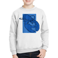 Funny Jumpscare Lobster Meme Blue Crustacean T Shirt Youth Sweatshirt | Artistshot