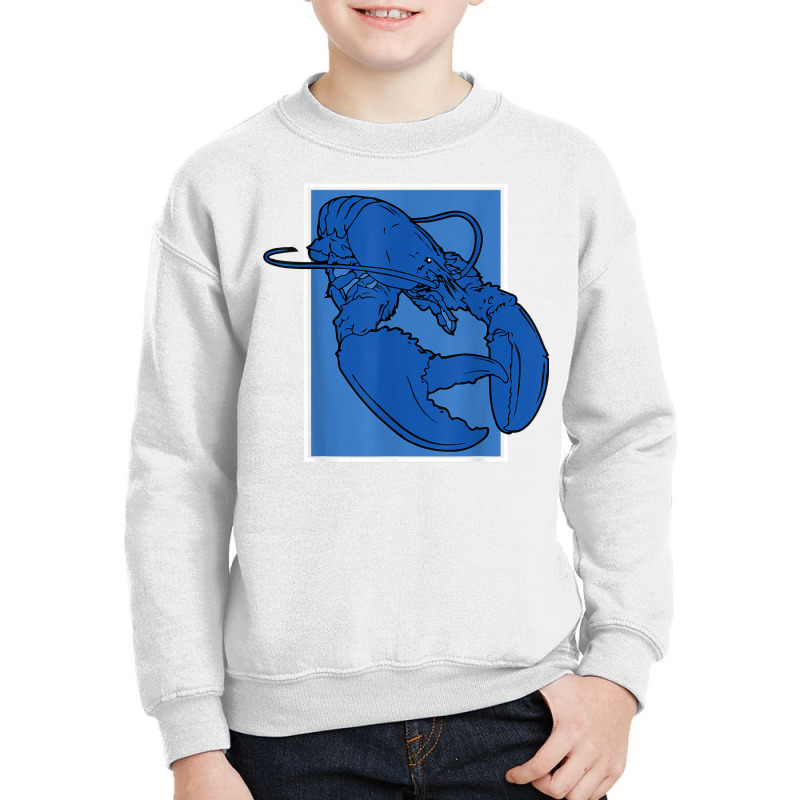 Funny Jumpscare Lobster Meme Blue Crustacean T Shirt Youth Sweatshirt | Artistshot