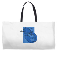 Funny Jumpscare Lobster Meme Blue Crustacean T Shirt Weekender Totes | Artistshot