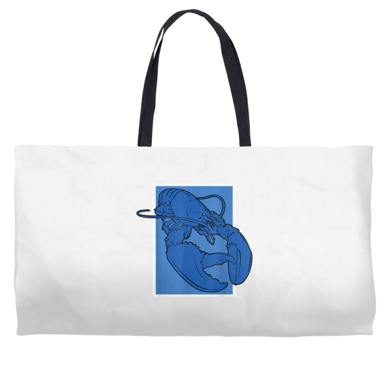 Funny Jumpscare Lobster Meme Blue Crustacean T Shirt Weekender Totes | Artistshot