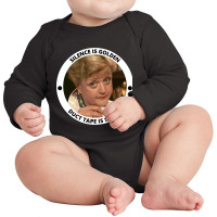 Limited Edition Jessica Fletcher Funny Incorrect Quote - Silence Is Go Long Sleeve Baby Bodysuit | Artistshot