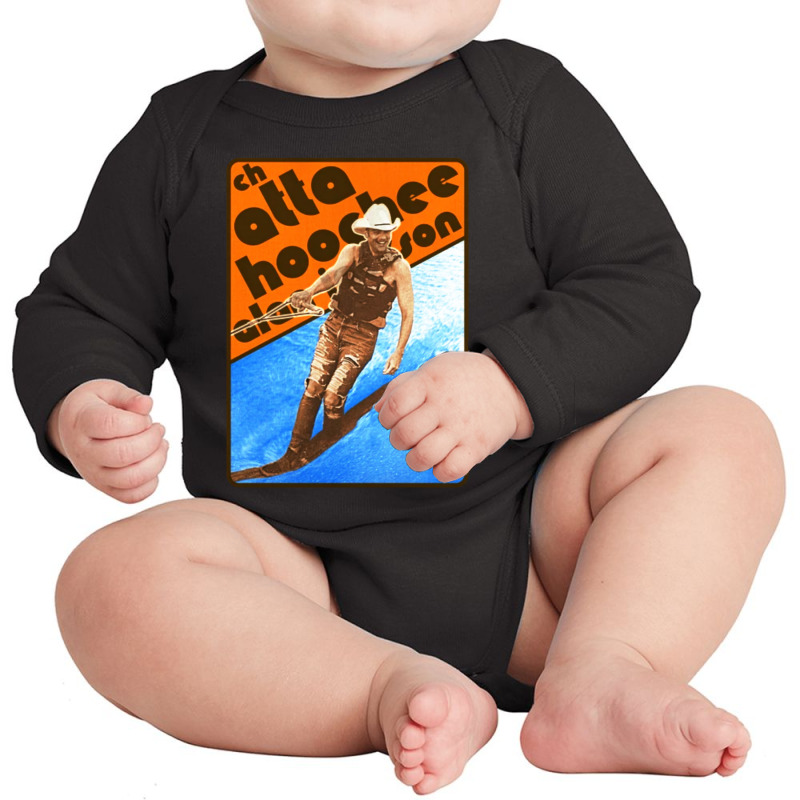 Alan Jackson Chattahoochee Waterskiing Retro Long Sleeve Baby Bodysuit by Vanode Art | Artistshot