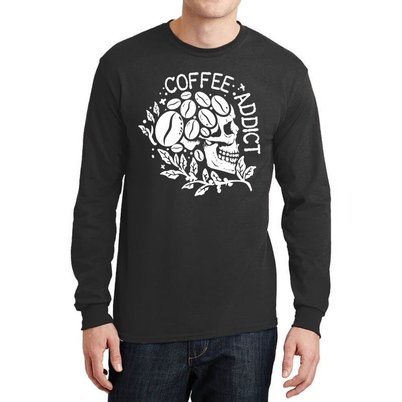 Hot Trend Skeleton Coffee, Coffee Addict Long Sleeve Shirts | Artistshot