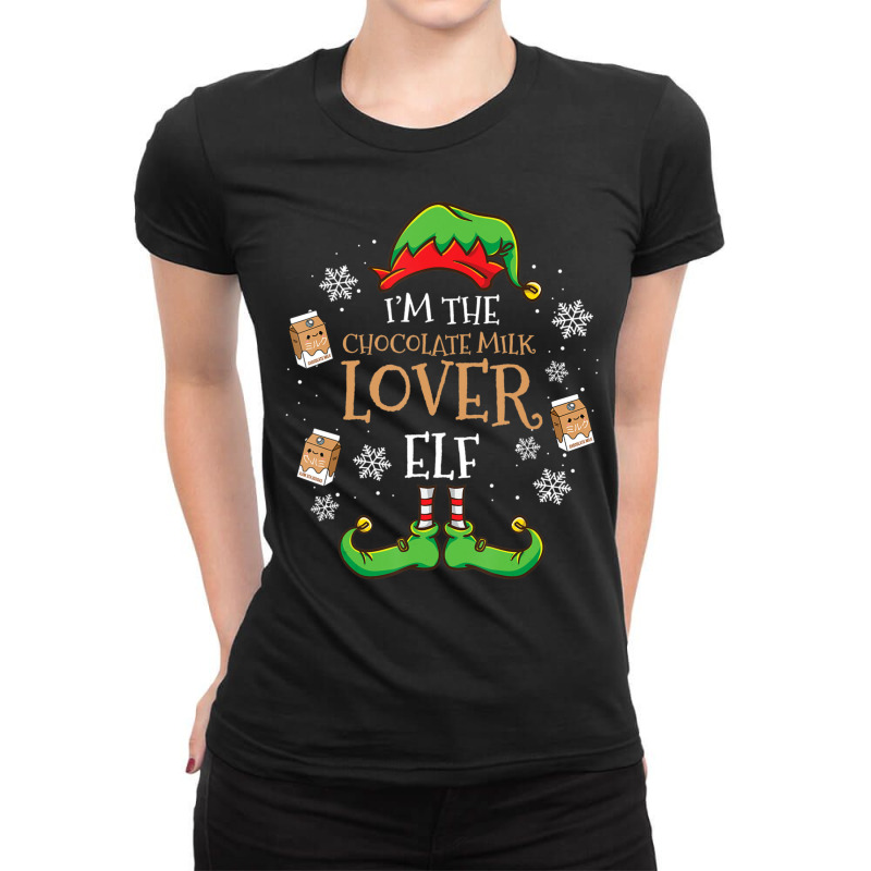 Im The Chocolate Milk Lover Elf Christmas Ladies Fitted T-Shirt by namnguyen | Artistshot