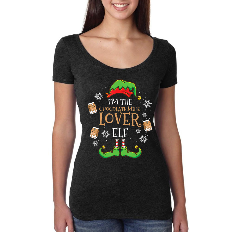 Im The Chocolate Milk Lover Elf Christmas Women's Triblend Scoop T-shirt by namnguyen | Artistshot