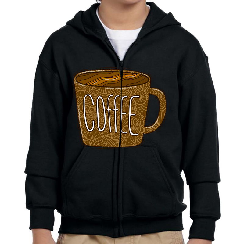 Hot Trend Coffee Cup (3) Youth Zipper Hoodie by hongquangd | Artistshot