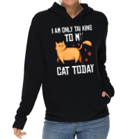 Introvert Cat Lover I Am Only Talking To My Cat Today Lightweight Hoodie | Artistshot