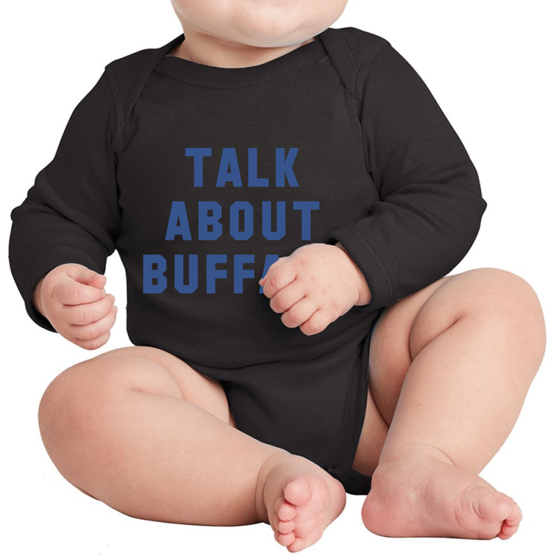 Trending Talk About Buffalo (blue) Long Sleeve Baby Bodysuit | Artistshot