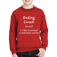 Dating Coach Definition Funny Relationship Coach Humor Youth Sweatshirt | Artistshot