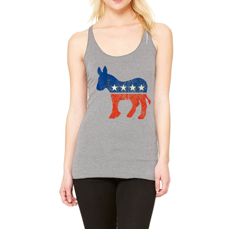 Democratic Donkey Democrat Racerback Tank by retrastar | Artistshot