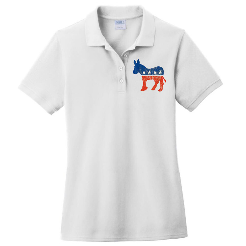 Democratic Donkey Democrat Ladies Polo Shirt by retrastar | Artistshot