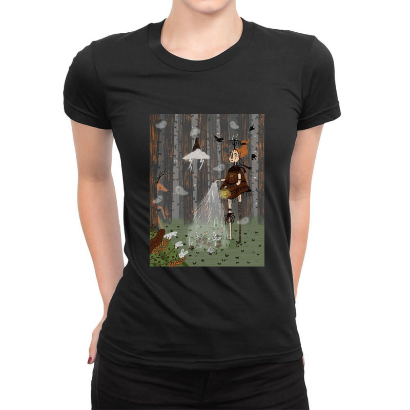 Small Shaman Village Ladies Fitted T-Shirt by derinaslan | Artistshot