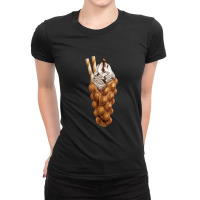 Eggette Bubble Waffle Vanilla Ice Cream Ladies Fitted T-shirt | Artistshot