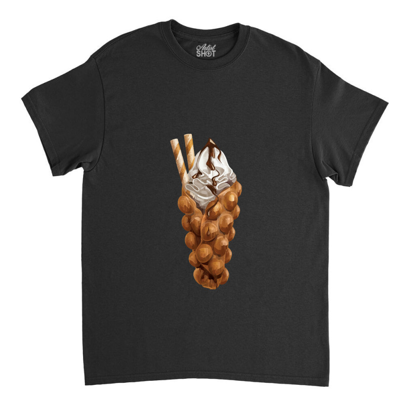 Eggette Bubble Waffle Vanilla Ice Cream Classic T-shirt by Baksoji | Artistshot