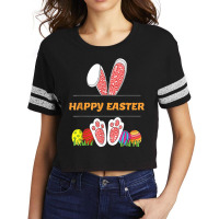 Happy Easter Bunny Ears Shirt Rabbit Eggs Colorful Graphic T Shirt Scorecard Crop Tee | Artistshot