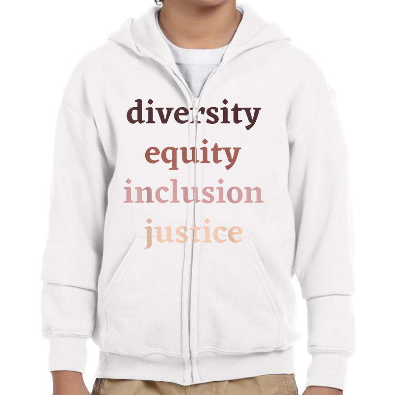 Diversity Equity Inclusion Justice Political Protest Rally Youth Zipper Hoodie by retrastar | Artistshot