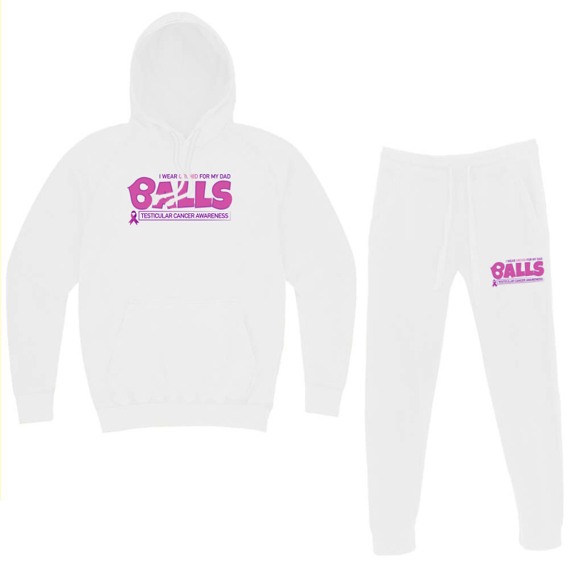 I Wear Orchid For My Dad - Balls Cancer Month Testicular Awareness Hoodie & Jogger Set | Artistshot