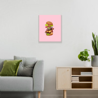 Exploding Cheeseburger Metal Print Vertical | Artistshot