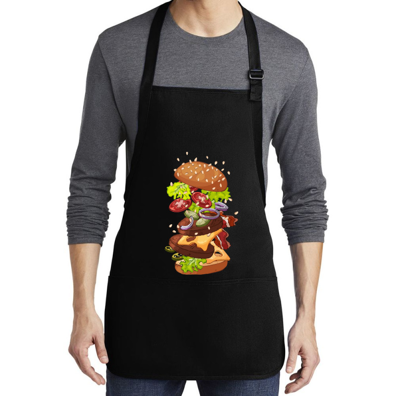 Exploding Cheeseburger Medium-length Apron | Artistshot