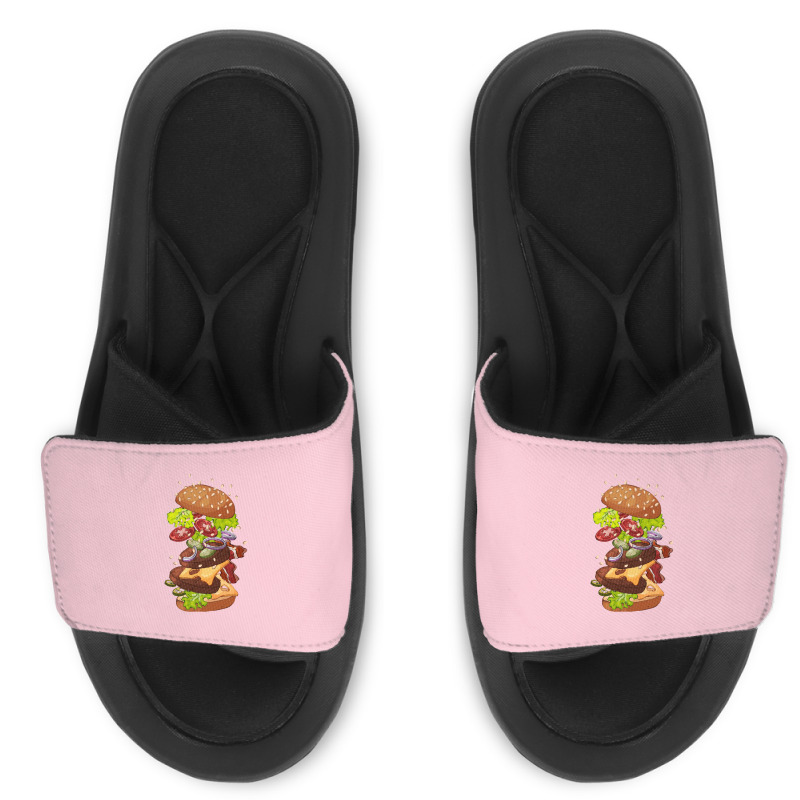 Exploding Cheeseburger Slide Sandal | Artistshot