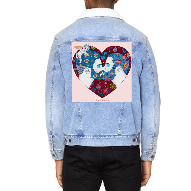 Be My Valentine Unisex Sherpa-lined Denim Jacket | Artistshot