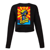 Strong Hero Strength Respect Cropped Sweater | Artistshot