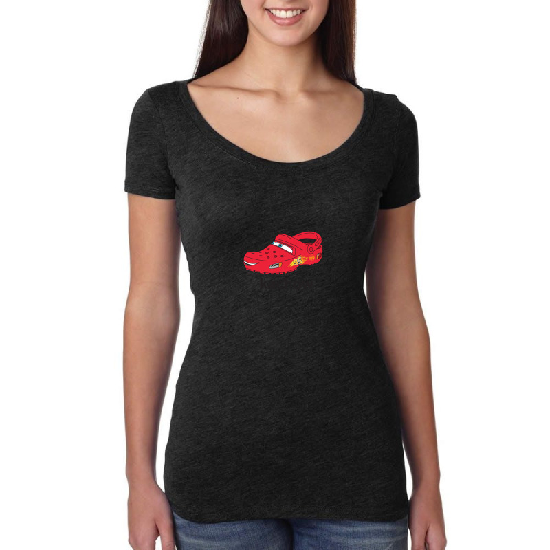 Lightning Mcqueen Croc Sticker Women's Triblend Scoop T-shirt by JessicaParadis | Artistshot