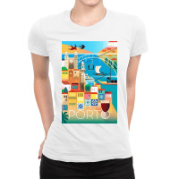 Porto Travel Ladies Fitted T-shirt | Artistshot