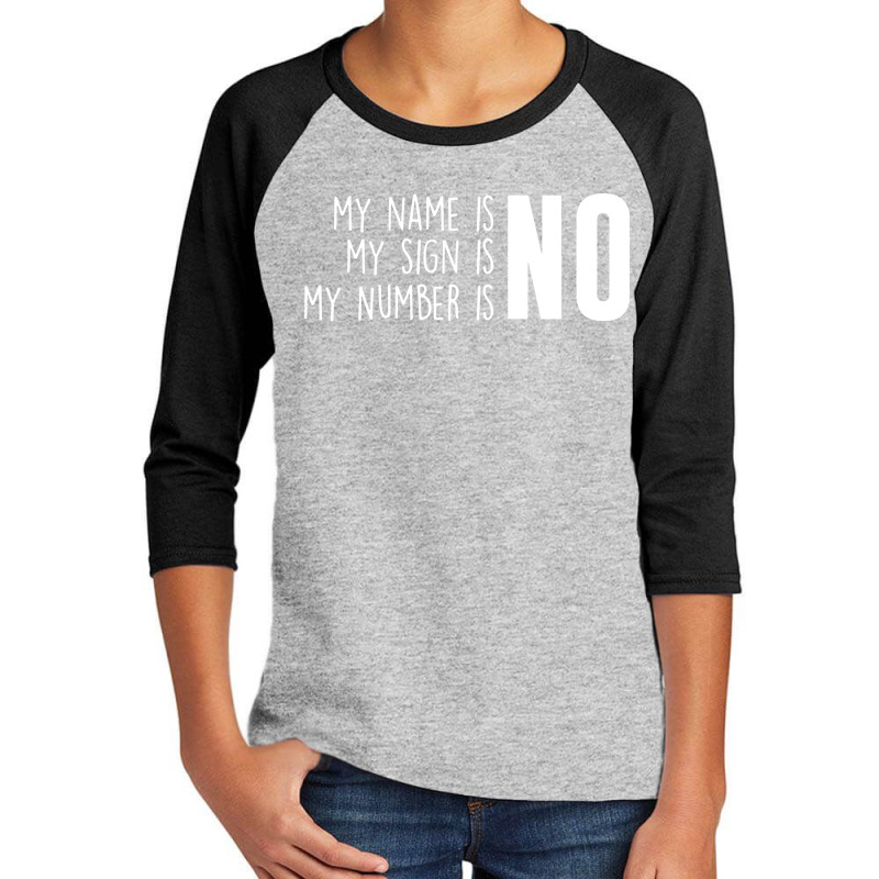 My Name Is No My Number Is No Meghan Youth 3/4 Sleeve by Brownbubbles | Artistshot