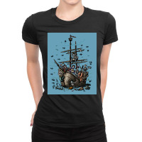 Trending Undersea Skeleton Pirate Musicians Ladies Fitted T-shirt | Artistshot