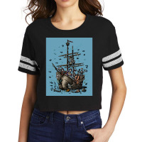 Trending Undersea Skeleton Pirate Musicians Scorecard Crop Tee | Artistshot