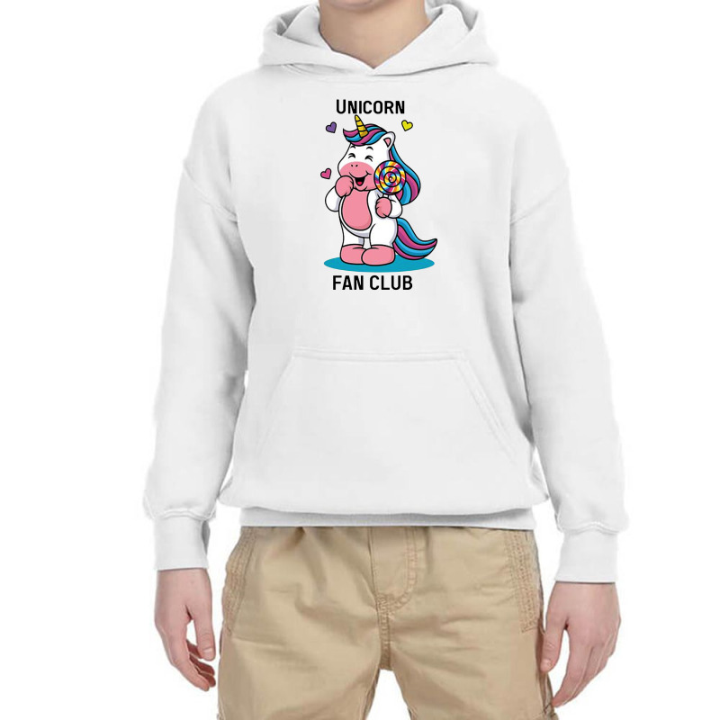 Unicorn Fan Club With Loly Pop Youth Hoodie | Artistshot