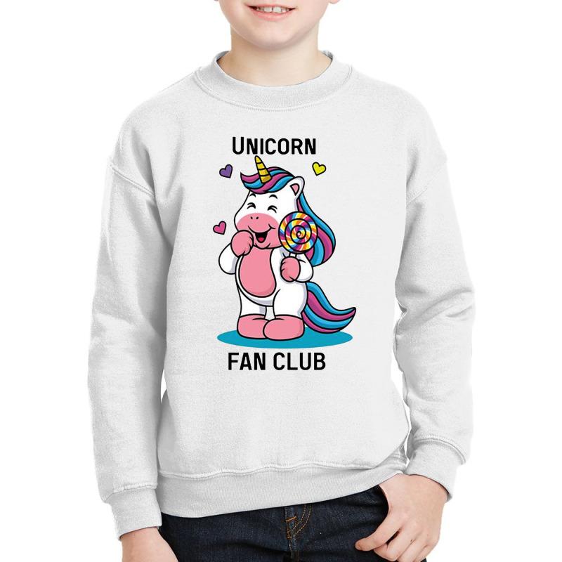 Unicorn Fan Club With Loly Pop Youth Sweatshirt | Artistshot