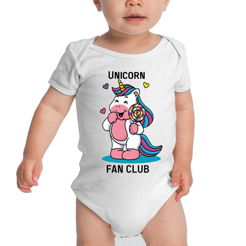 Unicorn Fan Club With Loly Pop Baby Bodysuit | Artistshot