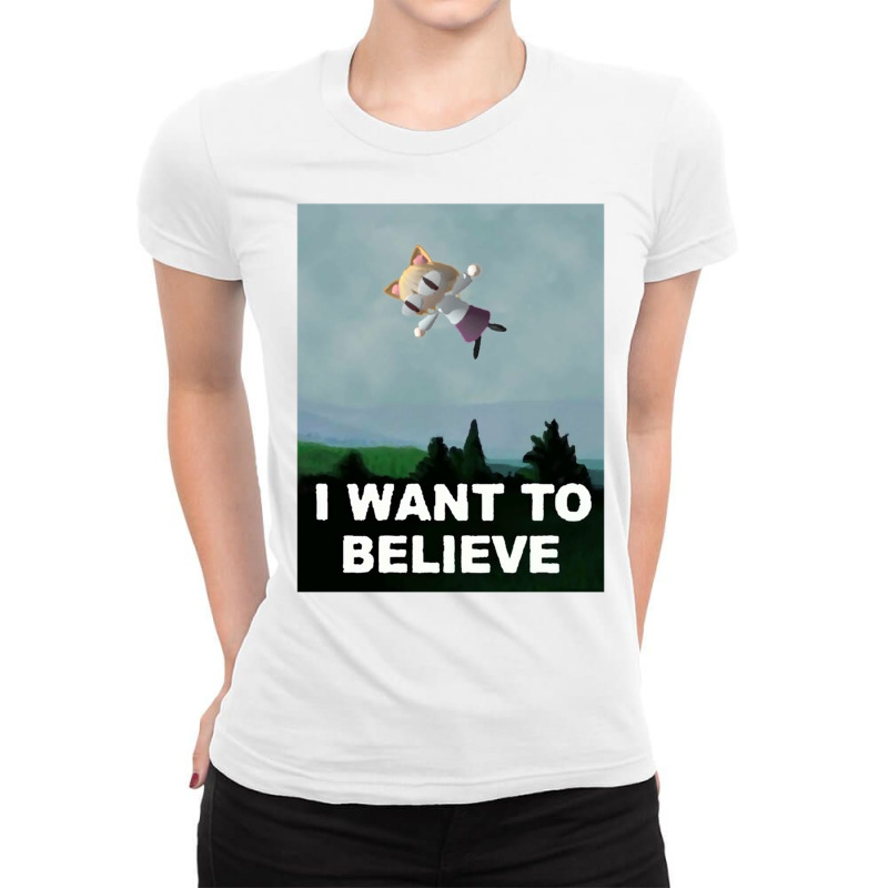 Neco Arc I Want To Believe Ladies Fitted T-Shirt by spelcamenchiu | Artistshot