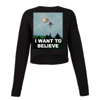 Neco Arc I Want To Believe Cropped Sweater | Artistshot