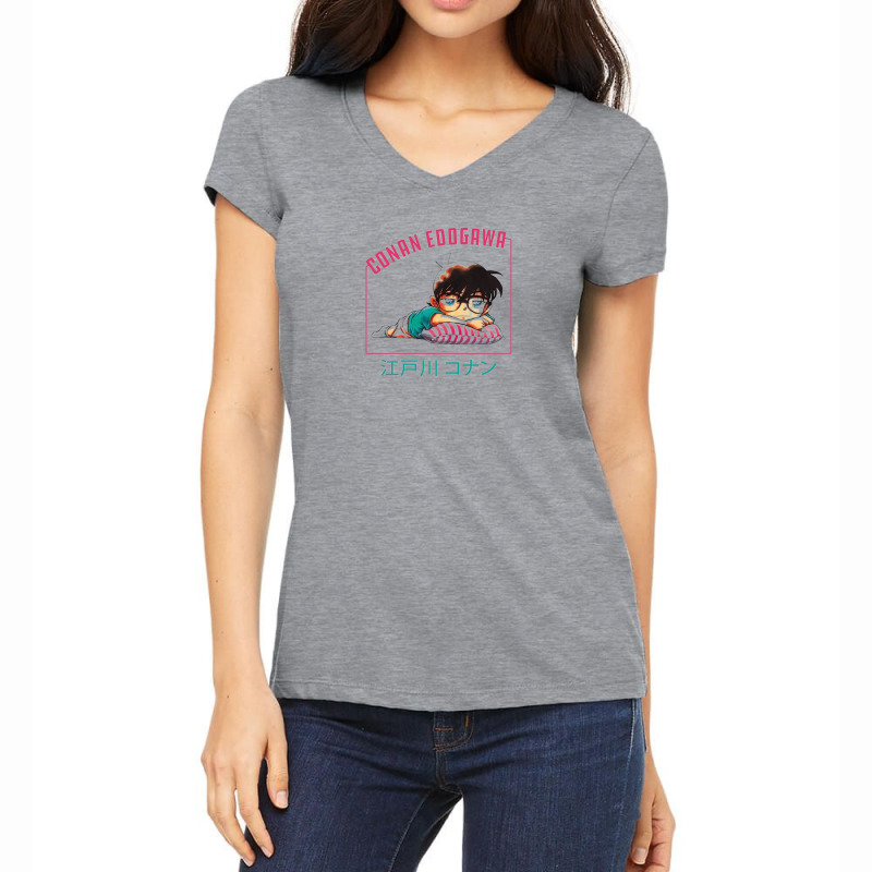 Sleepy Conan (detective Conan) Women's V-Neck T-Shirt by AaronMann | Artistshot