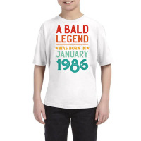 Mens Bald Men Born In January 1986 Funny T Shirt Youth Tee | Artistshot