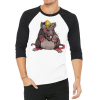 Mexican Rat Angry Rat Lover Rodent Mouse Sombrero T Shirt 3/4 Sleeve Shirt | Artistshot