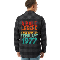 Mens Bald Men Born In February 1977 Funny T Shirt Flannel Shirt | Artistshot