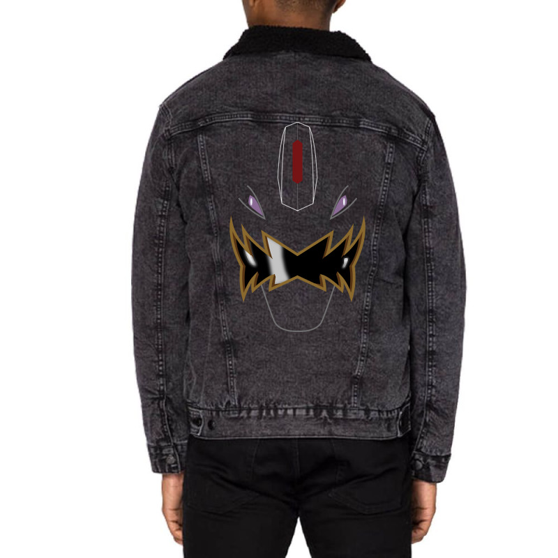 Limited Edition Pr Dino Thunder Black Ranger Visor Unisex Sherpa-Lined Denim Jacket by michealyoungerlk01 | Artistshot