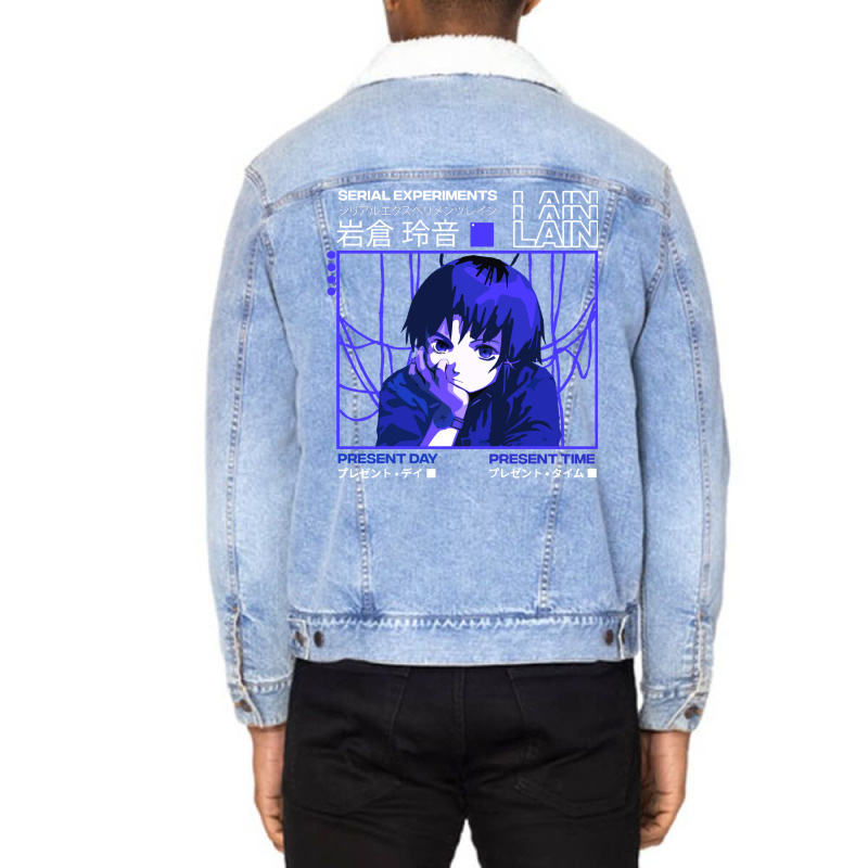 Serial Experiments Lain Darker Unisex Sherpa-lined Denim Jacket | Artistshot