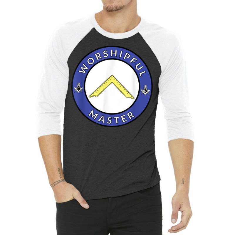 Mens Worshipful Master Mason Lodge Masonic Officer Gavel Hat T Shirt 3/4 Sleeve Shirt by mal1o2poncio | Artistshot