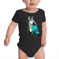 Hot Trend Frankenstein Holiday On Scooter Baby Bodysuit | Artistshot