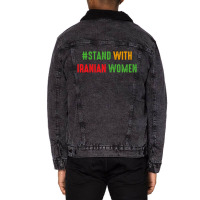 Stand With Iranian Unisex Sherpa-lined Denim Jacket | Artistshot